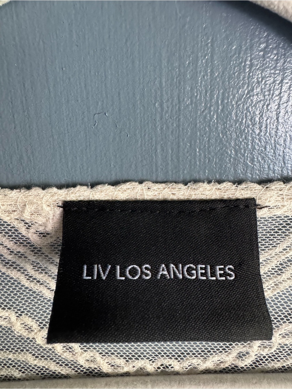 LIV Los Angeles Women’s Cream/Beige Embroidered Mesh Lace Cardigan Size L - Picture 5 of 11